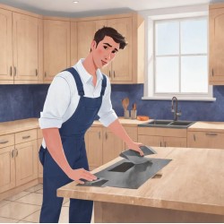 výřez otvoru v pracovní desce pro varnou desku