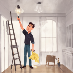 Mytí osvětlovacích těles