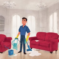 čištění sedací soupravy 3-2-1